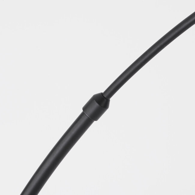 Lampa łukowa Talto w czarnym macie z wbudowanym źródłem LED i ściemniaczem dotykowym