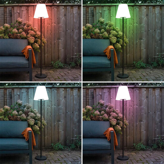 Solarna zewnętrzna lampa podłogowa Verdi - 150 cm