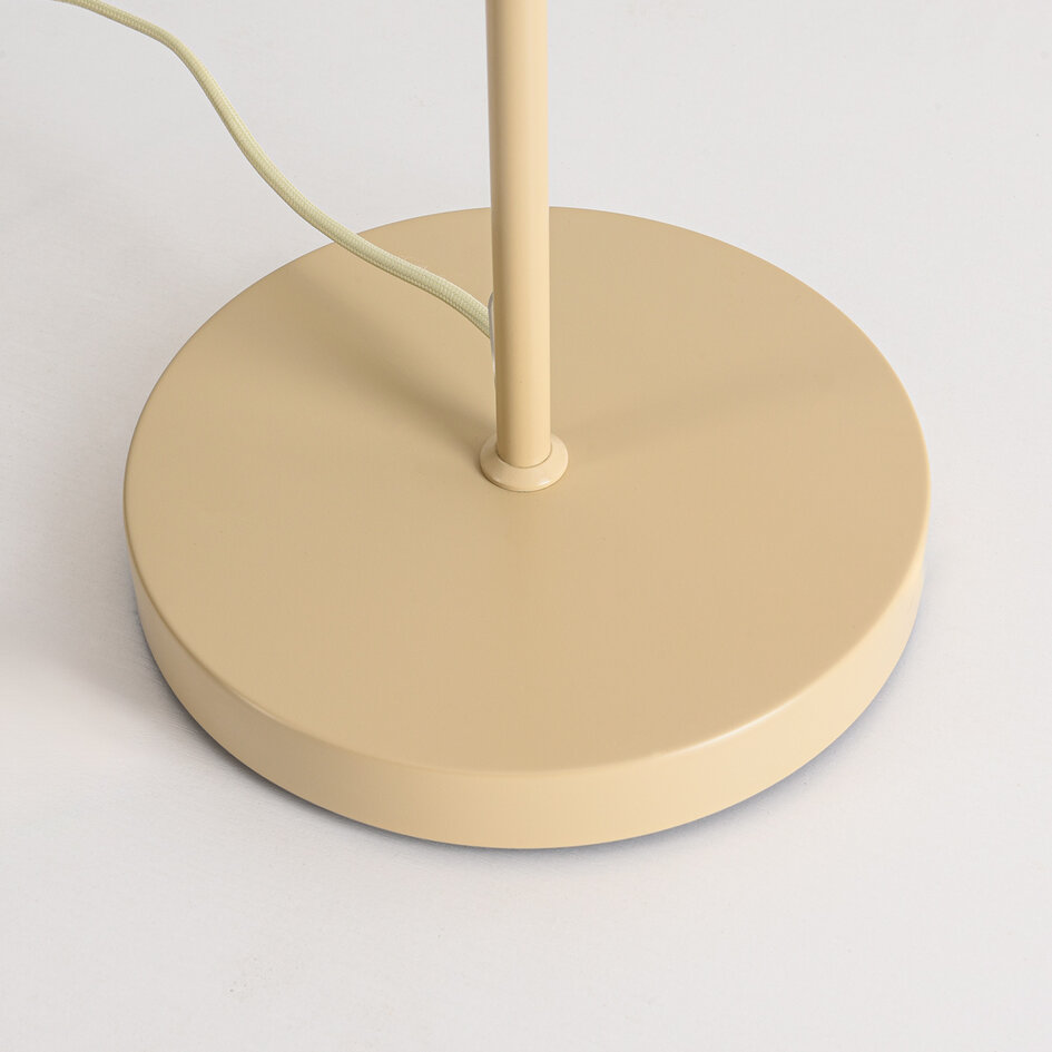 Lampa podłogowa Jesse beżowa z mlecznobiałym szkłem, 3 światła