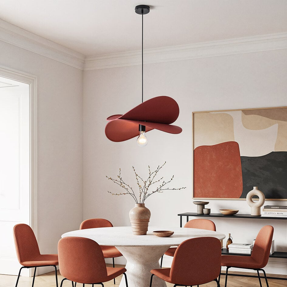 Nowoczesna lampa wisząca czerwona, 1 światło - Linha