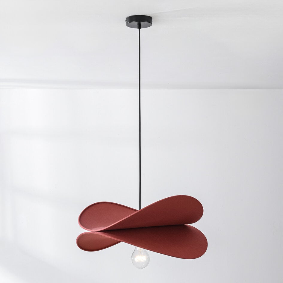 Nowoczesna lampa wisząca czerwona, 1 światło - Linha