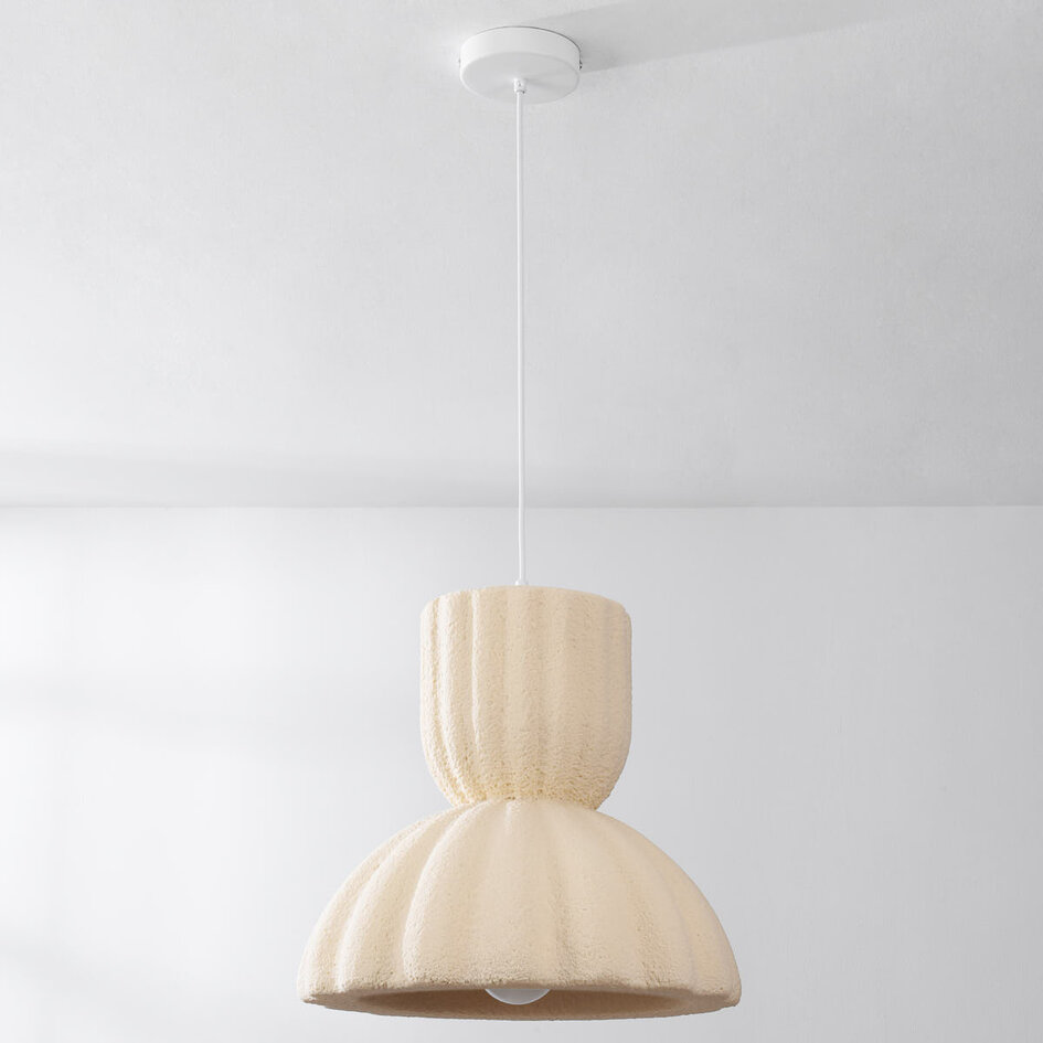 Nowoczesna lampa wisząca Wabi-Sabi Soru 40 cm - piaskowo-beżowa