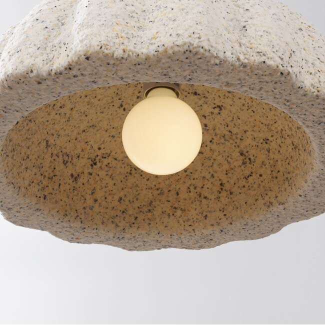 Nowoczesna lampa wisząca Wabi-Sabi Soru 40 cm - terrazzo beżowe