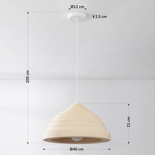 Lampa wisząca Wabi-Sabi Amai Ø40 cm - beżowe