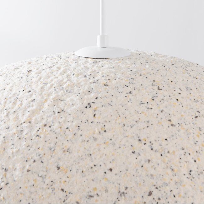 Lampa wisząca Wabi-Sabi Urban Stone z beżowym wzorem kamienia terrazzo - 50 x 34 cm