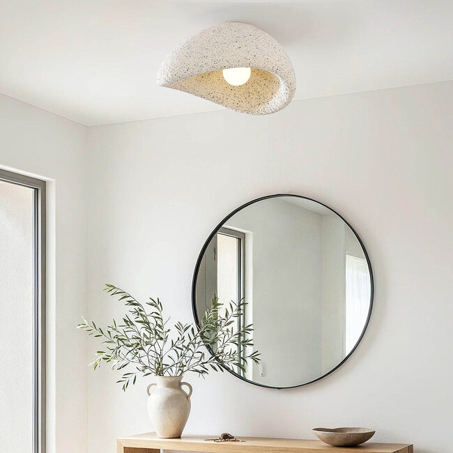 Lampa sufitowa Wabi-Sabi Concrete Aura 40 x 28 w kolorze beżowego lastryko