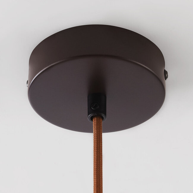 Luksusowa cylindryczna lampa wisząca Alva z trawertynu (kamień naturalny)