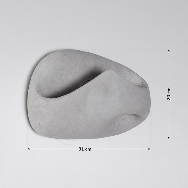 Kinkiet Wabi-Sabi Vena o wyglądzie cementu