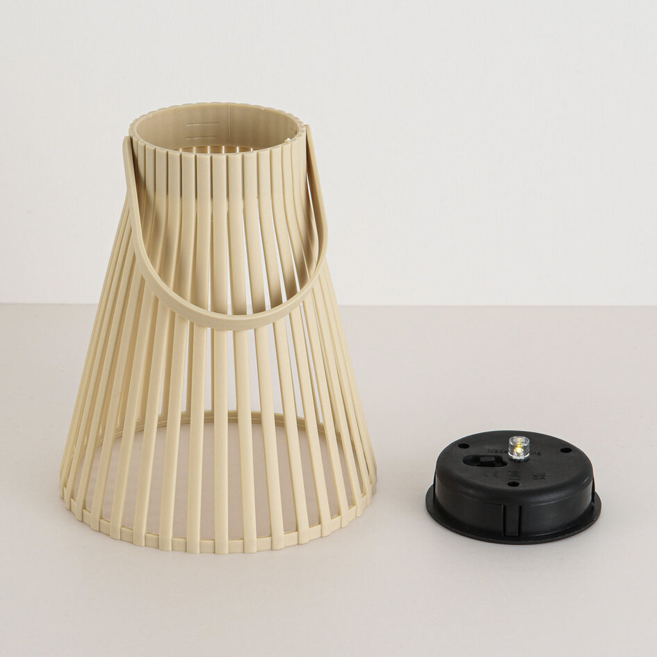 Design solarna lampka stołowa Rayor - beżowe