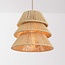 Lampa wisząca Sana z trzema naturalnymi kloszami z papierowego sznurka - beżowe