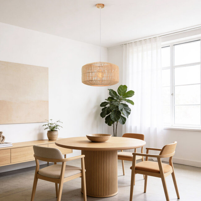 Rattan lampa wisząca Alvara