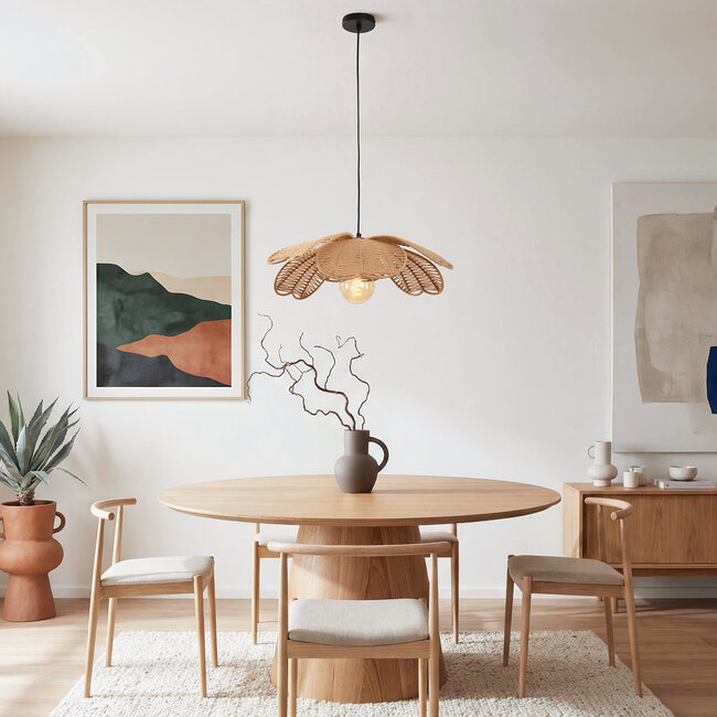 Lampa wisząca Solune z naturalnego sznura bawełnianego