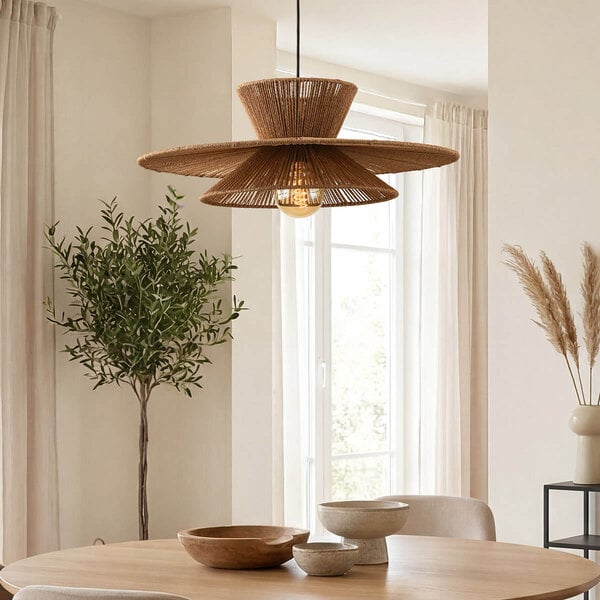 Lampa wisząca Ikera z naturalnego sznura papierowego Ø60 cm