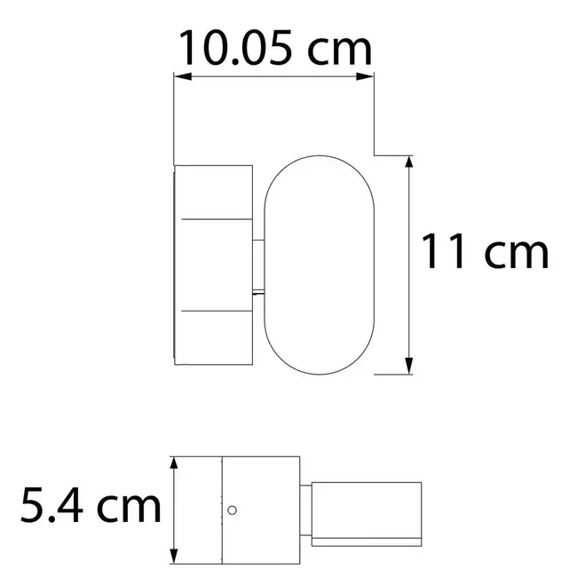 Obrotowa lampa łazienkowa Isabelle - czarna