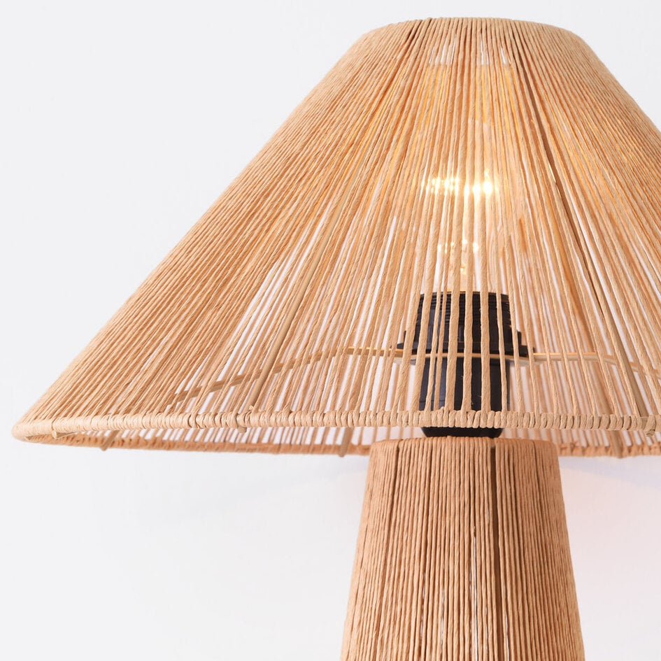 Lampa stołowa Boho Naito z naturalnego plecionego sznurka