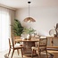Naturalna lampa wisząca boho Tawi z otwartym kloszem