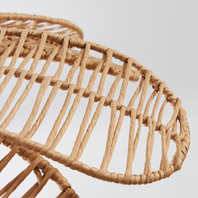 Naturalna lampa wisząca boho Tawi z otwartym kloszem