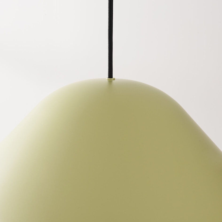 Lampa wisząca Evara w kolorze zielonym khaki z białym wnętrzem