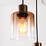 Design lampa wisząca Pella z trzema szklanymi kloszami z efektem ombre w kolorze brązowym