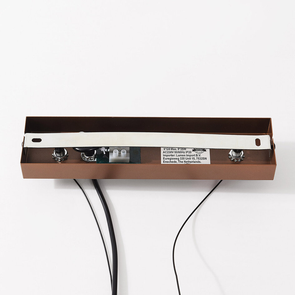 Design lampa wisząca Ennea 9-światła z brązowym szkłem ombre