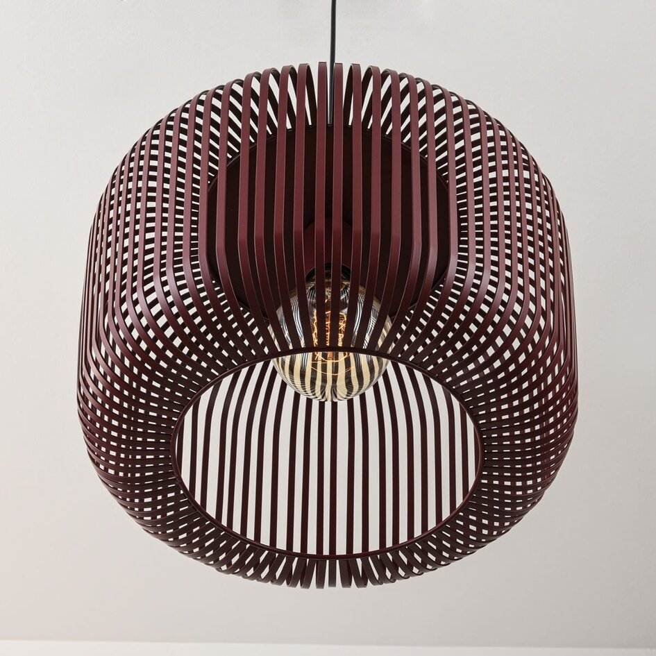 Lampa wisząca Viro z czerwonego metalu – Ø38 cm