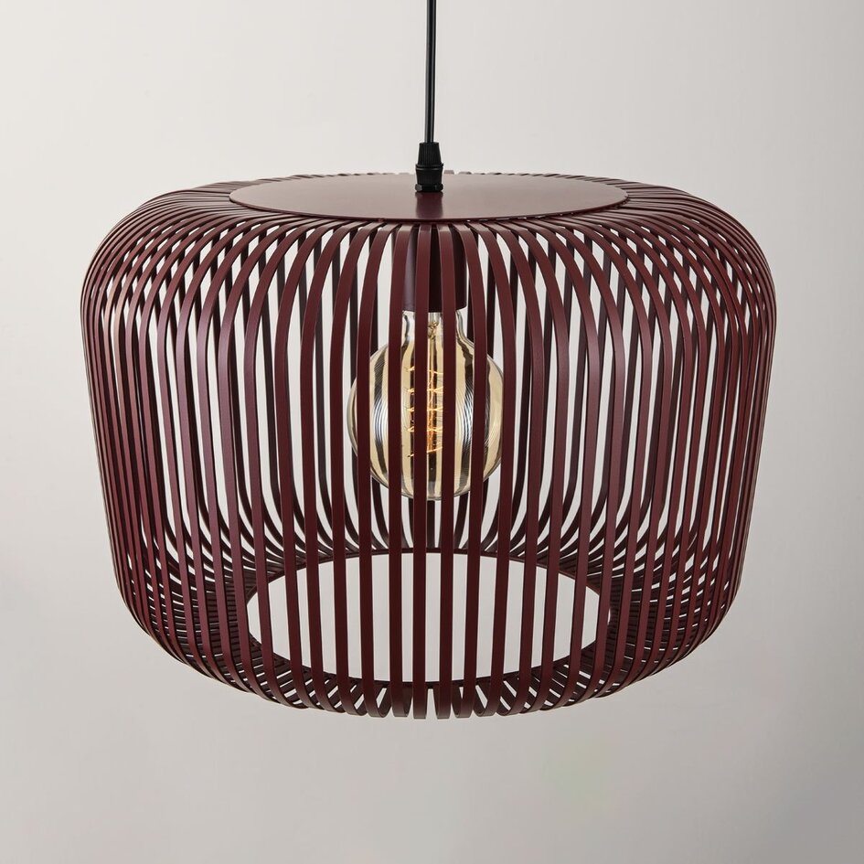 Lampa wisząca Viro z czerwonego metalu – Ø38 cm