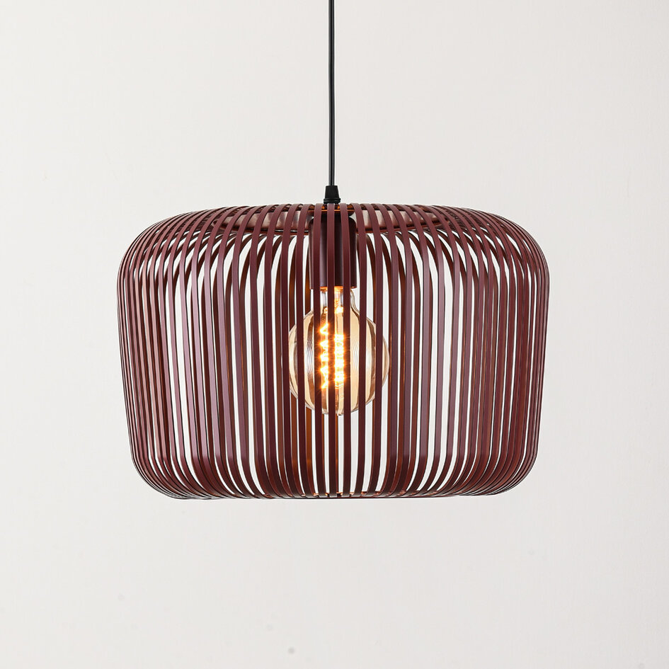 Lampa wisząca Viro z czerwonego metalu – Ø38 cm