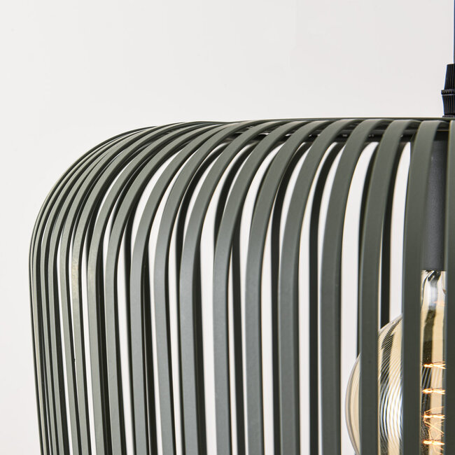 Lampa wisząca Viro z zielonego metalu – Ø38 cm