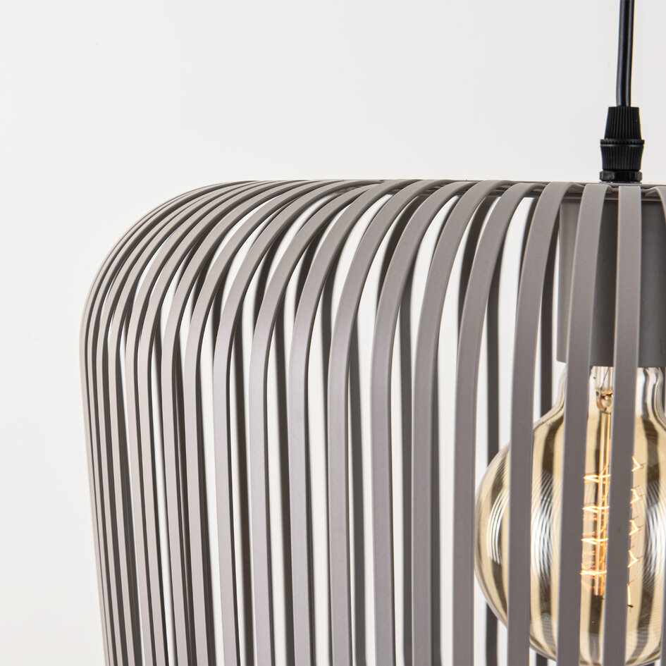 Lampa wisząca Viro z jasnoszarego metalu – Ø38 cm