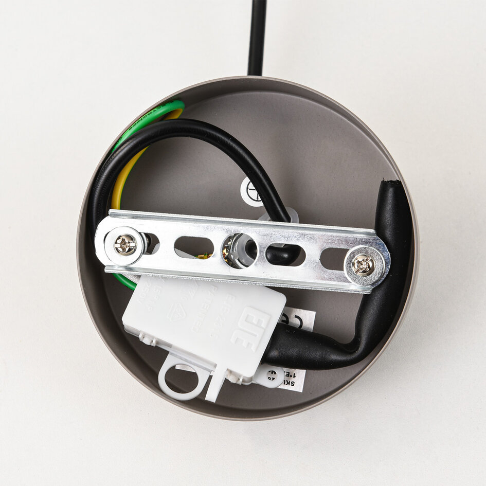 Lampa wisząca Viro z jasnoszarego metalu – Ø38 cm