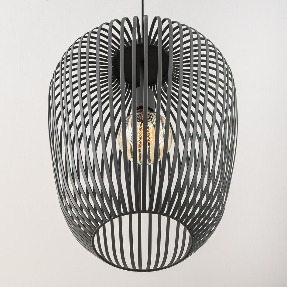 Lampa wisząca Taro z ciemnoszarego metalu – Ø35 cm