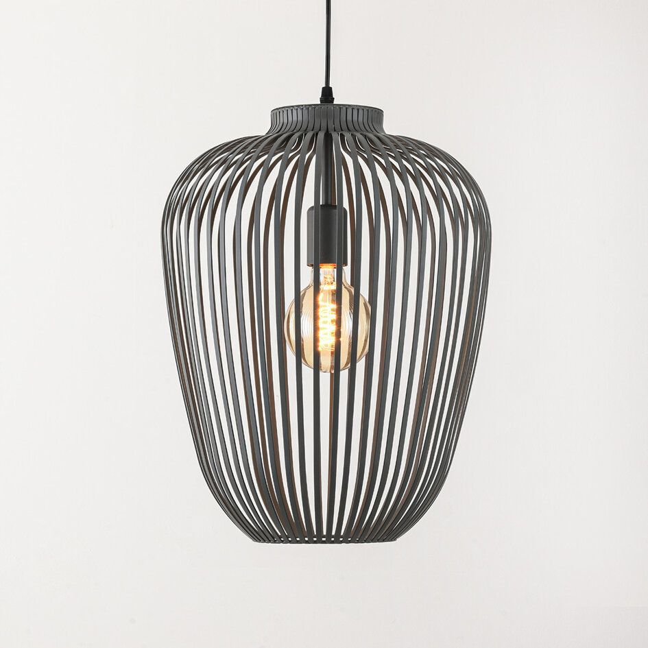 Lampa wisząca Taro z ciemnoszarego metalu – Ø35 cm