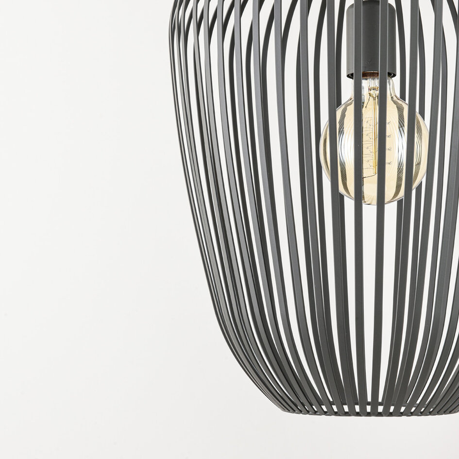 Lampa wisząca Taro z ciemnoszarego metalu – Ø35 cm