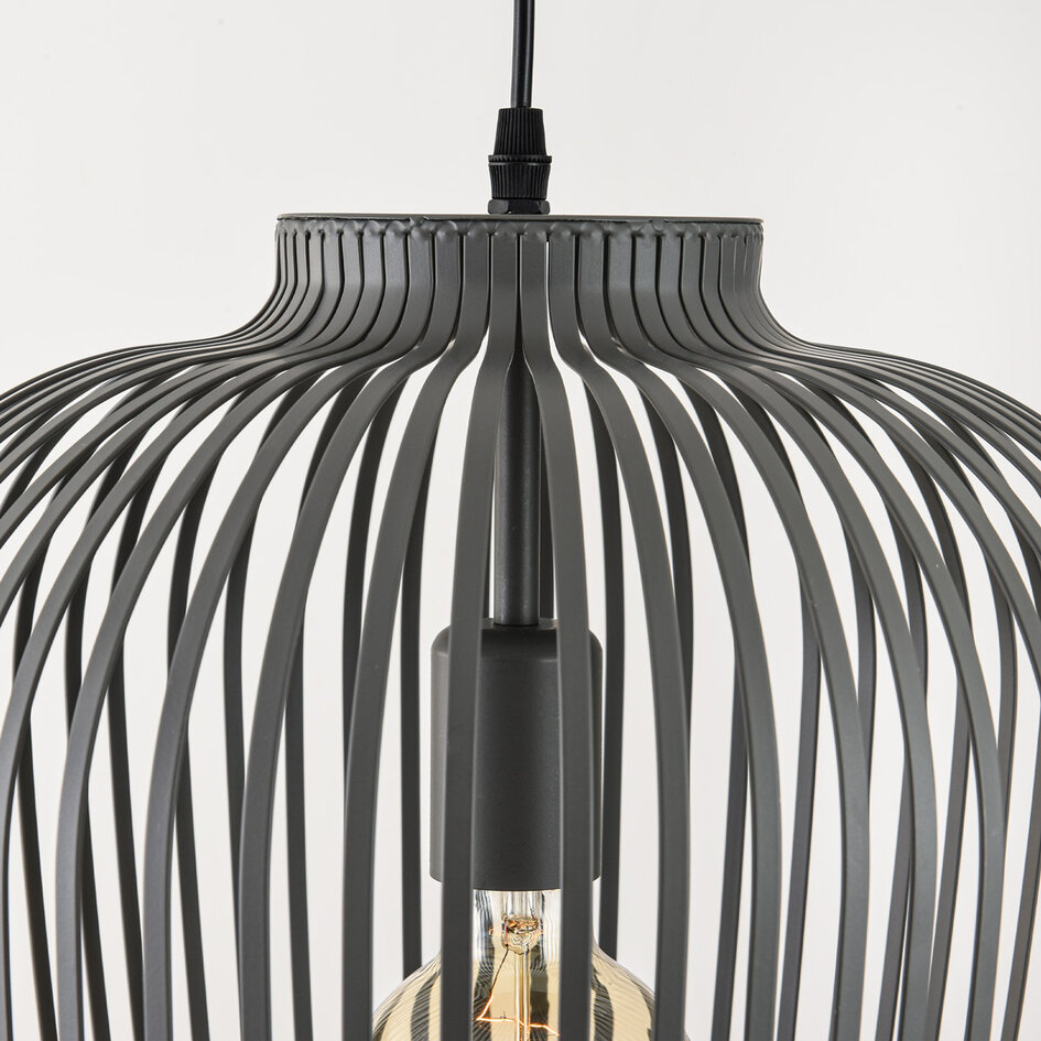 Lampa wisząca Taro z ciemnoszarego metalu – Ø35 cm