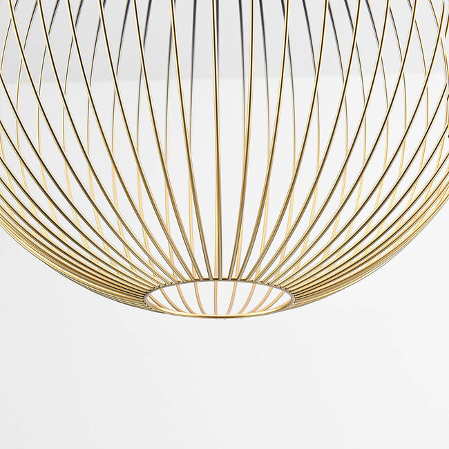 Lampa wisząca Nobla z czarnego i złotego metalu Ø40 cm