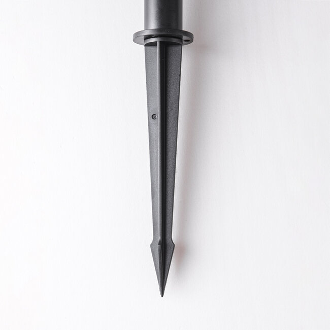 Zestaw 6 nowoczesnych, uchylnych reflektorów ogrodowych z pilotem – czarne ze ściemnialnymi LED-ami