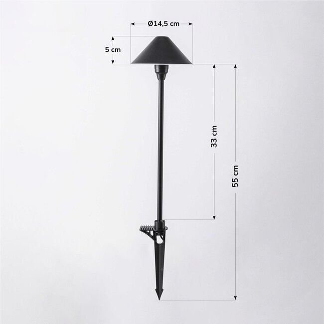 Zestaw 4 kompaktowych lamp zewnętrznych z pilotem – czarne ze ściemnialnymi diodami LED