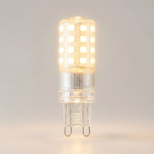 Ściemnialny reflektor LED G9, przezroczysty, 2700K, 4,4W