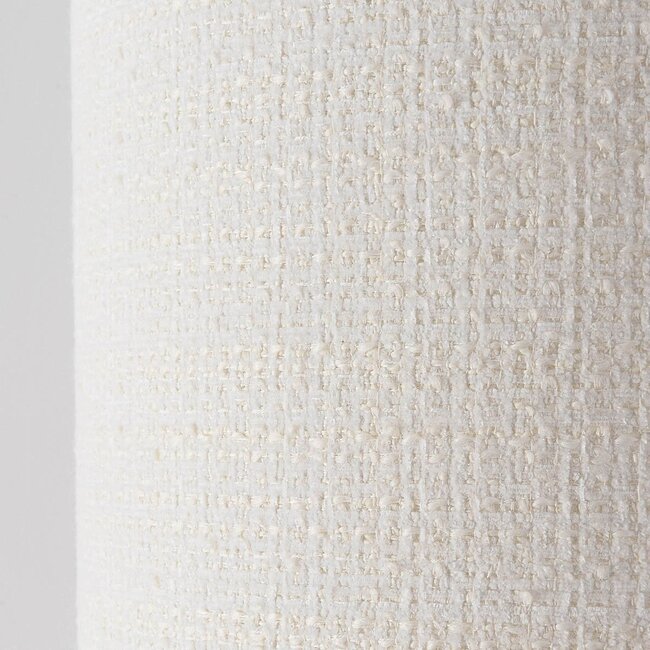 Lampa podłogowa Japandi Lumo, lniana, w kolorze złamanej bieli