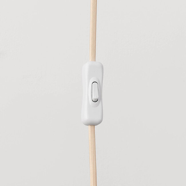 Kinkiet Virello w kolorze piaskowo-beżowym z regulowanym ramieniem i kloszem