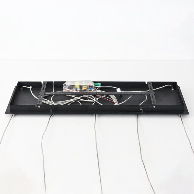 Ściemnialna lampa wisząca Valira ze szkłem bursztynowym, złotymi detalami i pilotem, 5 światła