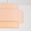 Lampa wisząca Corra beżowa z warstwowym lnianym kloszem