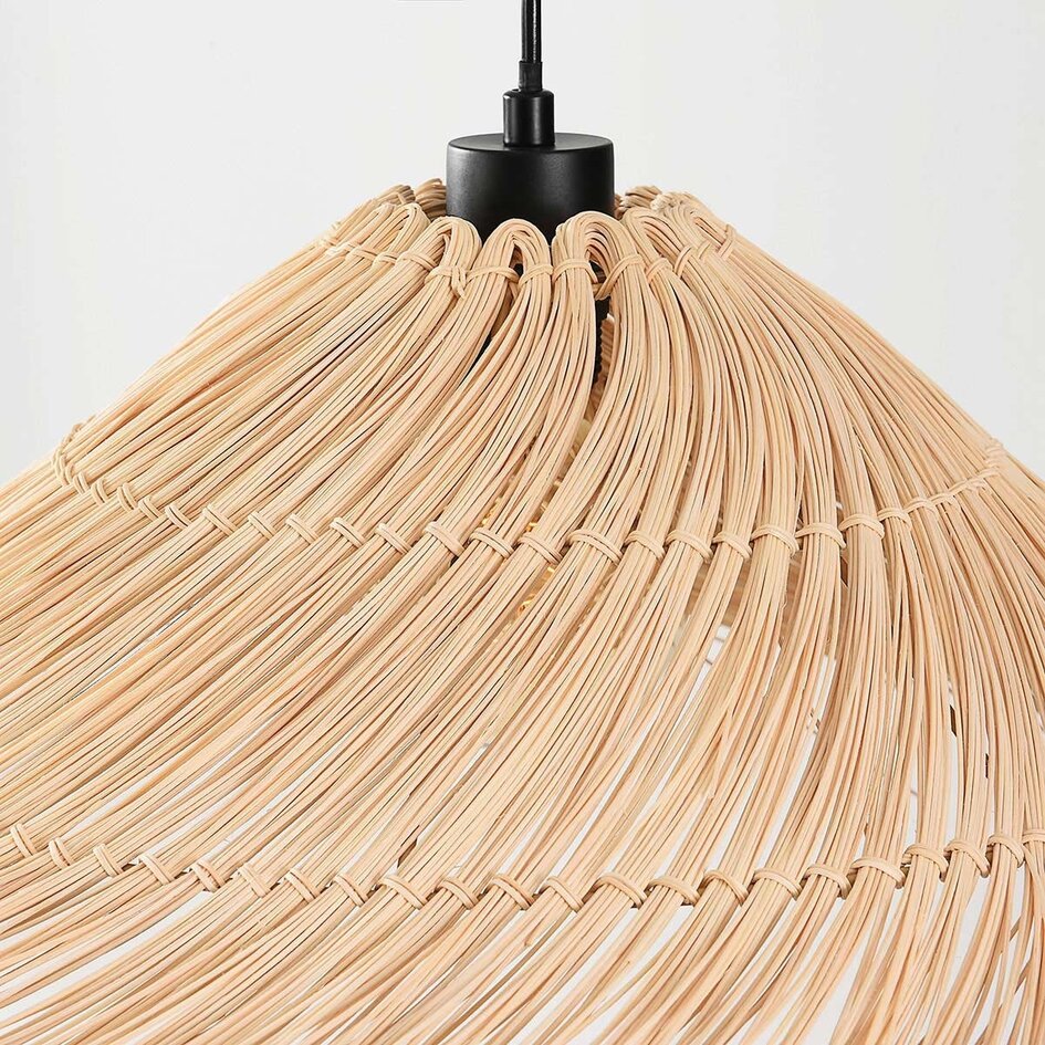 Rattanowa lampa wisząca Kalina w naturalnym kolorze