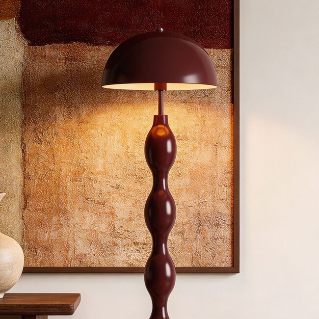 Design lampa podłogowa Mura burgundy (ciemnoczerwona) metalowa