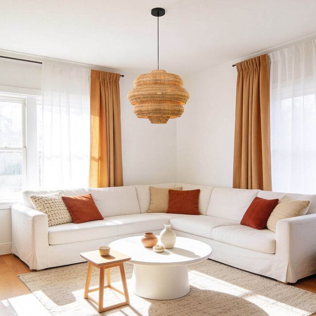 Lampa wisząca z rattanu Amiro Ø51 cm