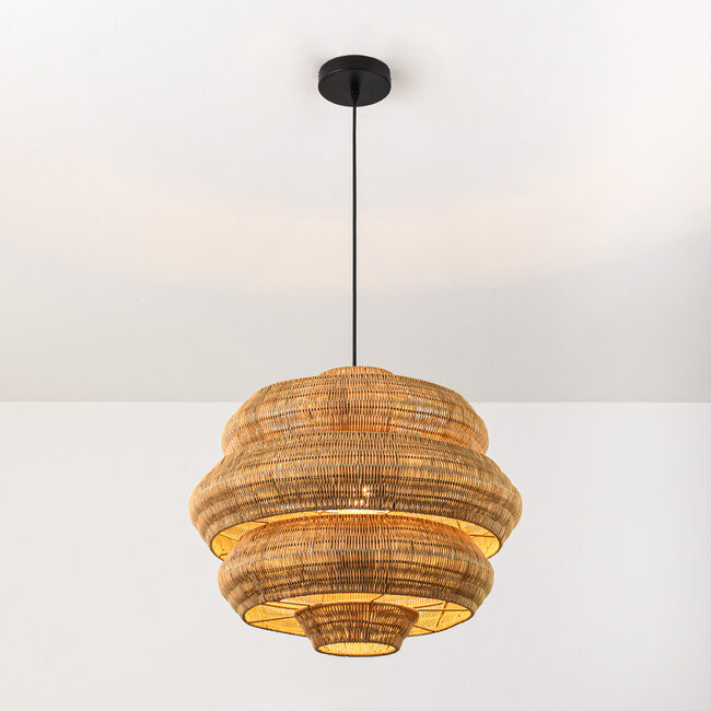 Lampa wisząca z rattanu Amiro Ø51 cm