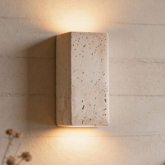 Kinkiet Elira z trawertynu (kamień naturalny) – up & down light