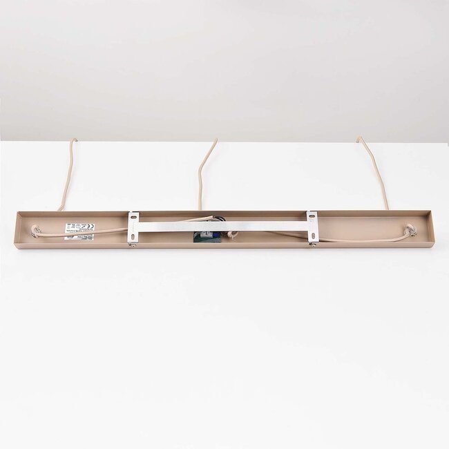 Lampa wisząca Meliora beżowa z 3 żebrowanymi szklanymi kloszami