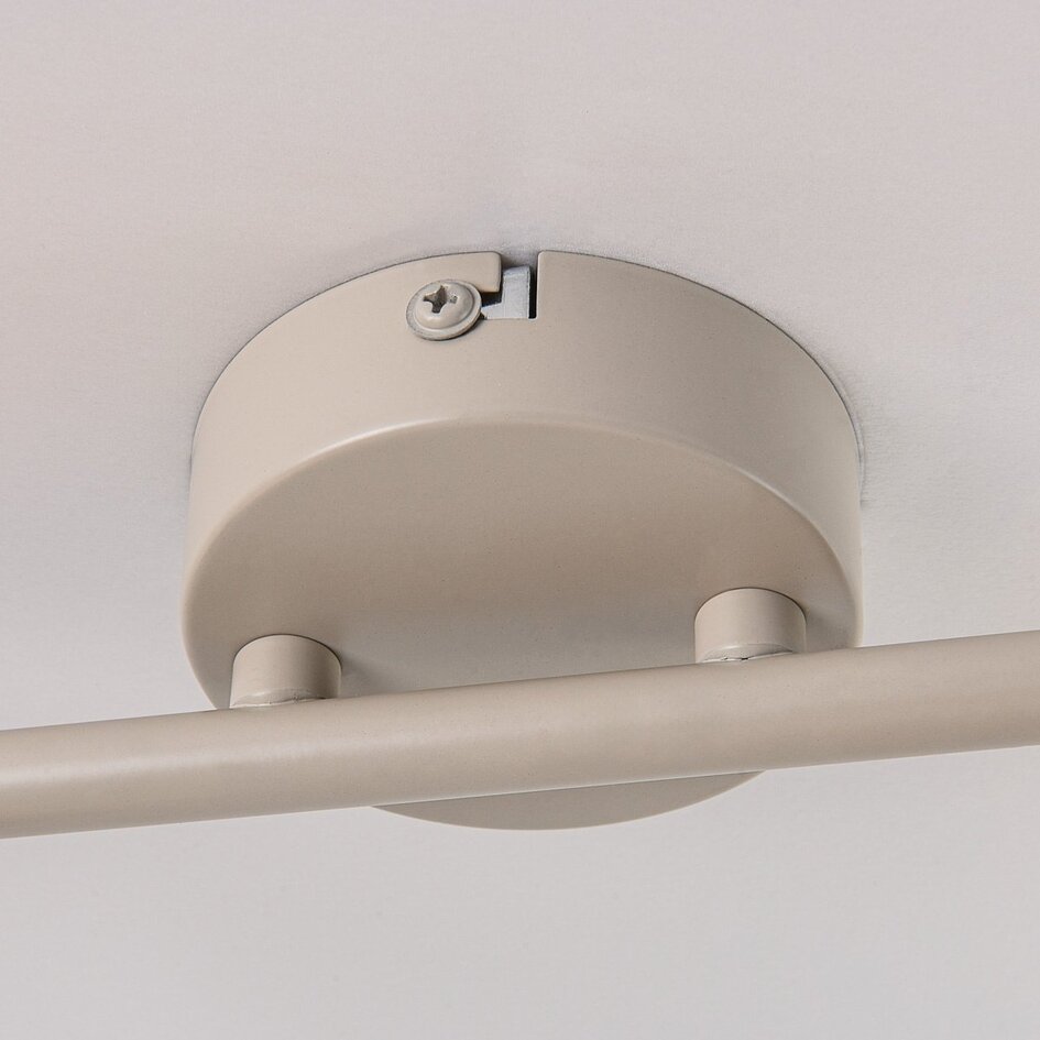 Lampa sufitowa Avan w beżowym kolorze z 2 regulowanymi lnianymi kloszami