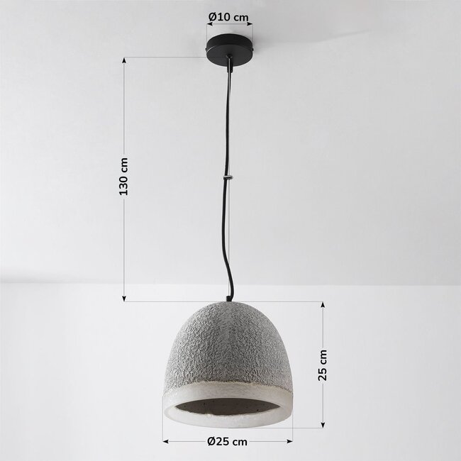 Lampa wisząca Wabi-Sabi Grava w imitacji cementu